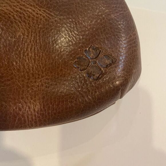 Patricia Nash Savena Brown Leather Kiss Lock Clutch Wristlet Wallet Bag - Picture 9 of 11